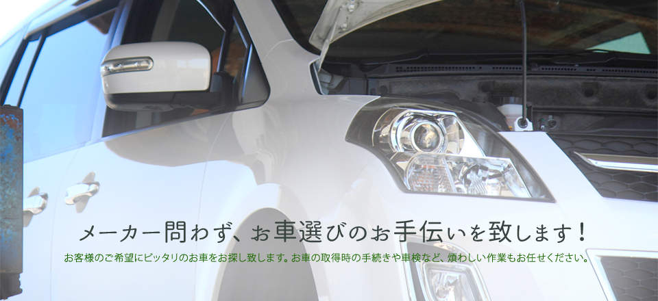 メーカー問わず、お車選びのお手伝いを致します!