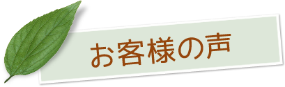 お客様の声